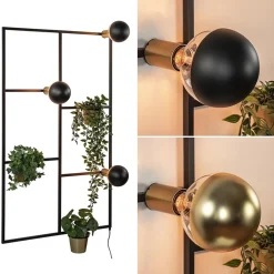 Sfeervolle wandlamp frame zwart/goud