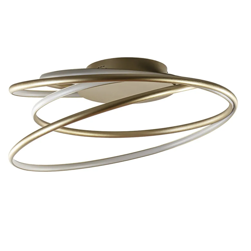 Sierlijke LED plafondlamp ringen goud