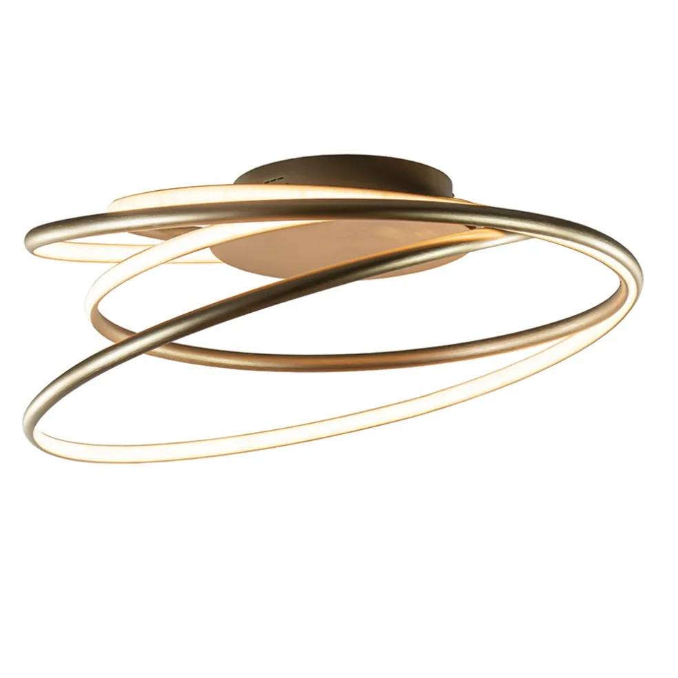 Sierlijke LED plafondlamp ringen goud