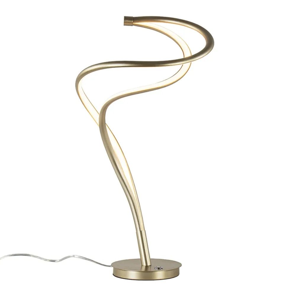 Sierlijke LED tafellamp goud dimbaar