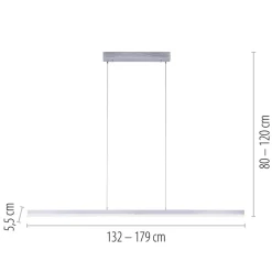 Smart hanglamp balk verstelbaar aluminium