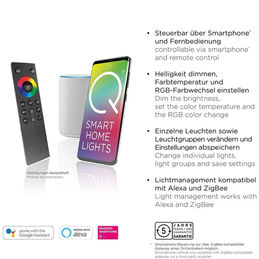 Smart hanglamp mat zwart verstelbaar