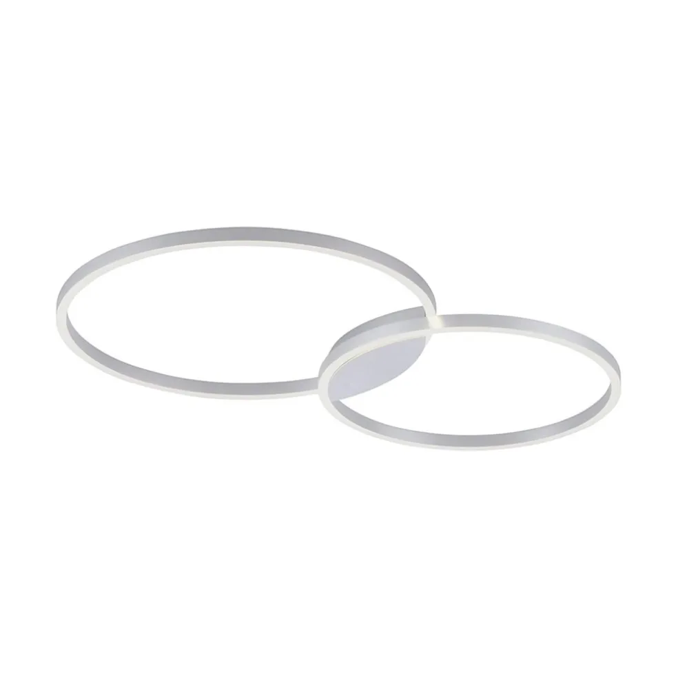 Smart plafondlamp aluminium ringen dimbaar