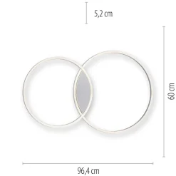 Smart plafondlamp aluminium ringen dimbaar