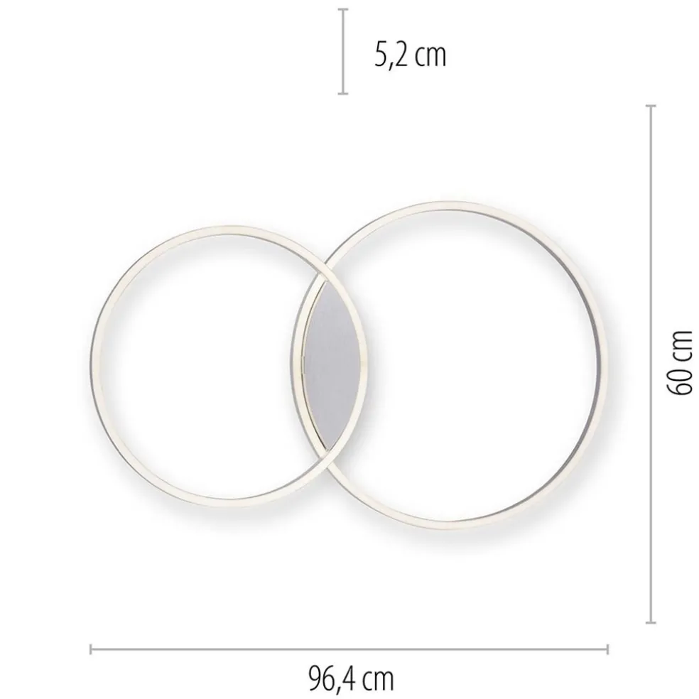 Smart plafondlamp aluminium ringen dimbaar