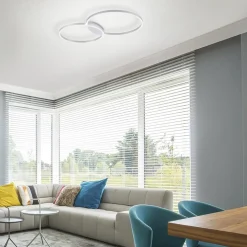 Smart plafondlamp aluminium ringen dimbaar