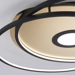 Smart plafondlamp goud met zwart dimbaar