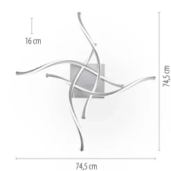 Smart plafondlamp spiraal nikkel modern