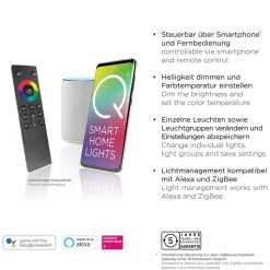 Smart tafellamp boog aluminium met LED