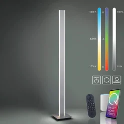 Smart vloerlamp 2-lichts aluminium