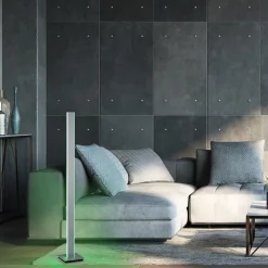 Smart vloerlamp 2-lichts aluminium