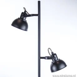 Staande 2-L spot zwart industrieel incl.gu10