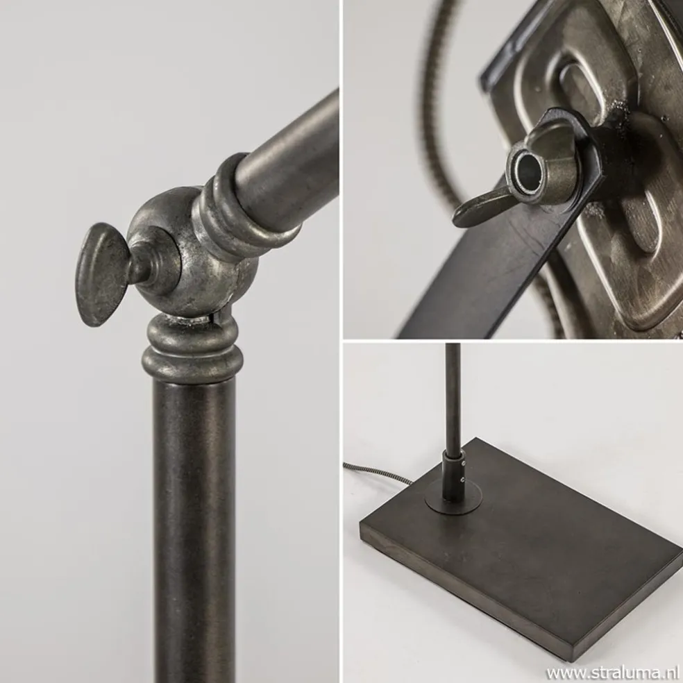 *Staande leeslamp antique brass gu10