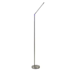 Staande leeslamp nikkel met dimmer