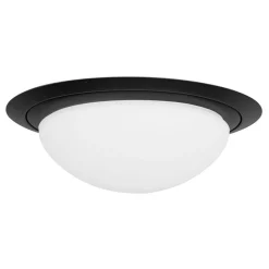 3-Standen dimbare LED plafondlamp zwart met wit glas IP44