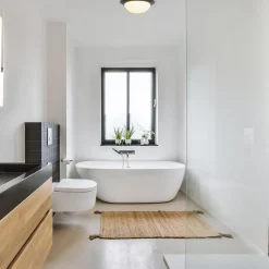 3-Standen dimbare LED plafondlamp zwart met wit glas IP44