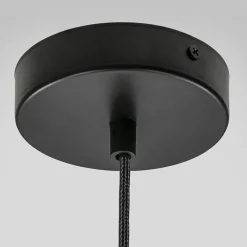 Stijvolle hanglamp smoke glas met bronzen fitting