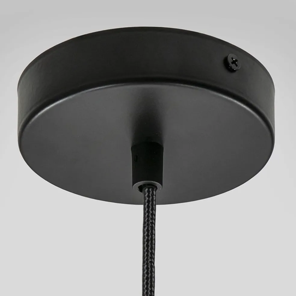 Stijvolle hanglamp smoke glas met bronzen fitting