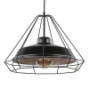 Stoere hanglamp industrieel/Scandinavisch mat zwart