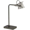 Stoere industriele tafel/bureaulamp black steel