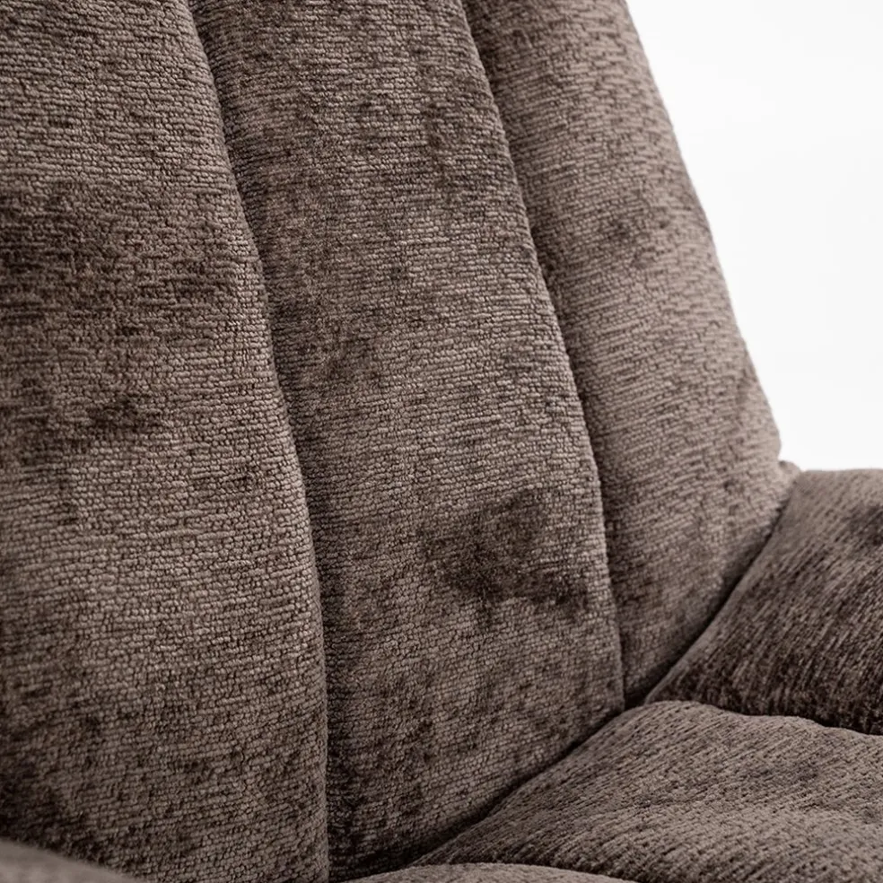 Stoffen fauteuil Derby bruin draaibaar