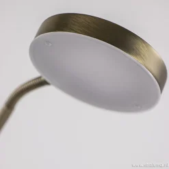 Strak klassieke leeslamp brons dimbaar
