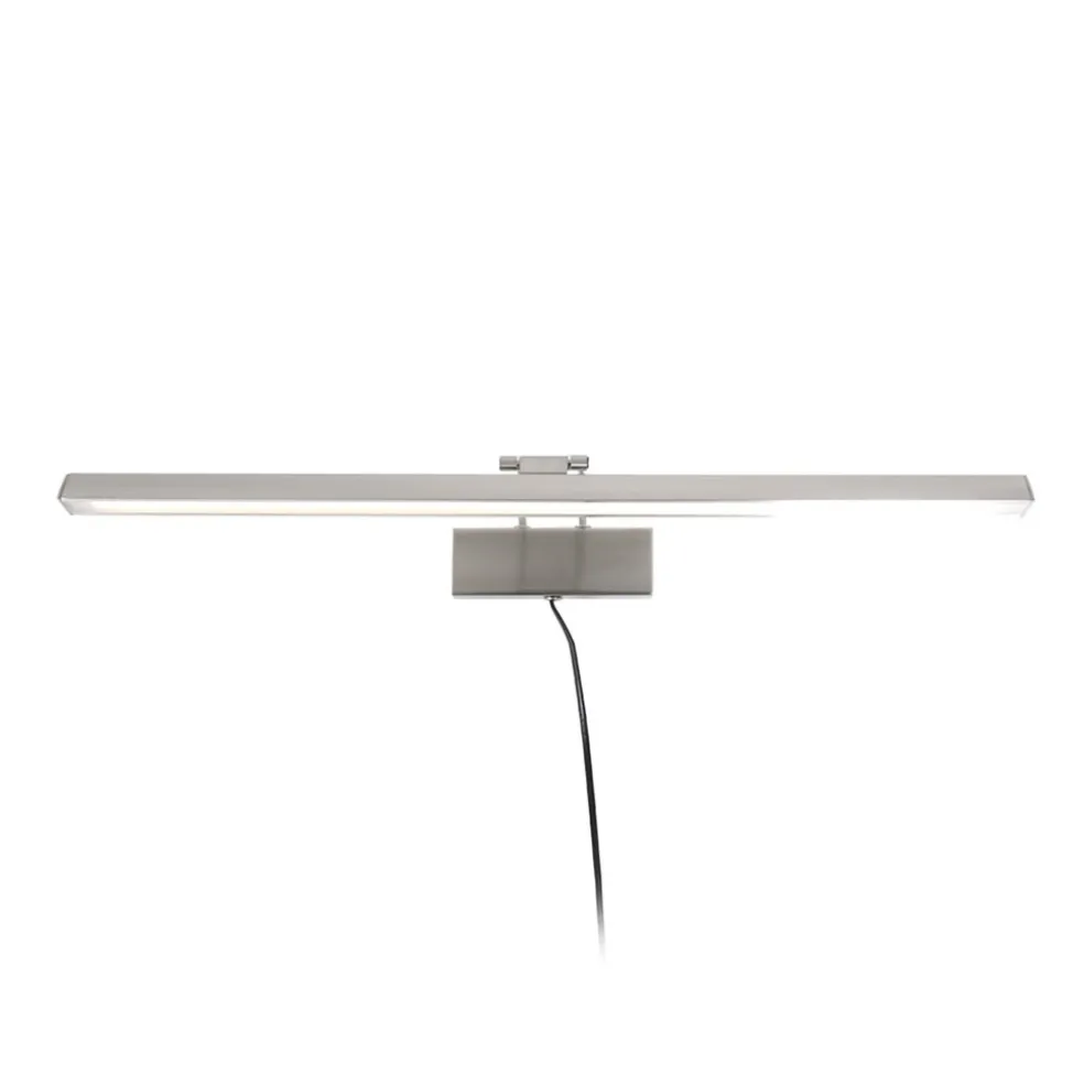 Strak klassieke schilderij wandlamp geborsteld staal