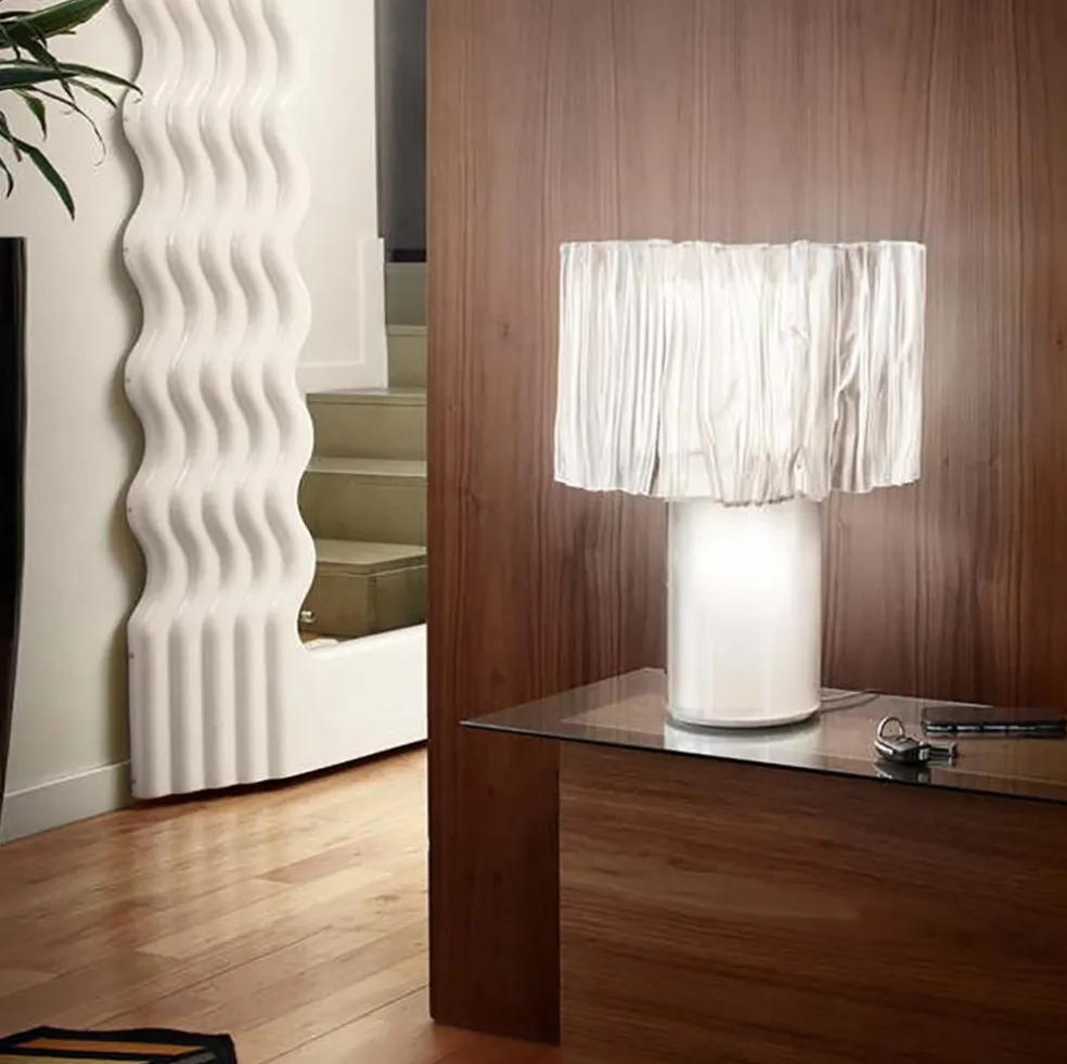 Tafellamp Accordéon 48x37cm prisma/wit