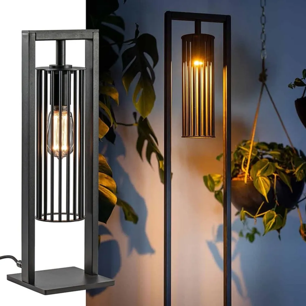 Tafellamp Birdy frame zwart