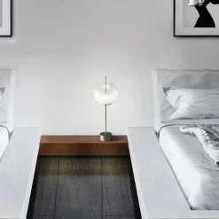 Tafellamp Bolla smoke steel/white gradient