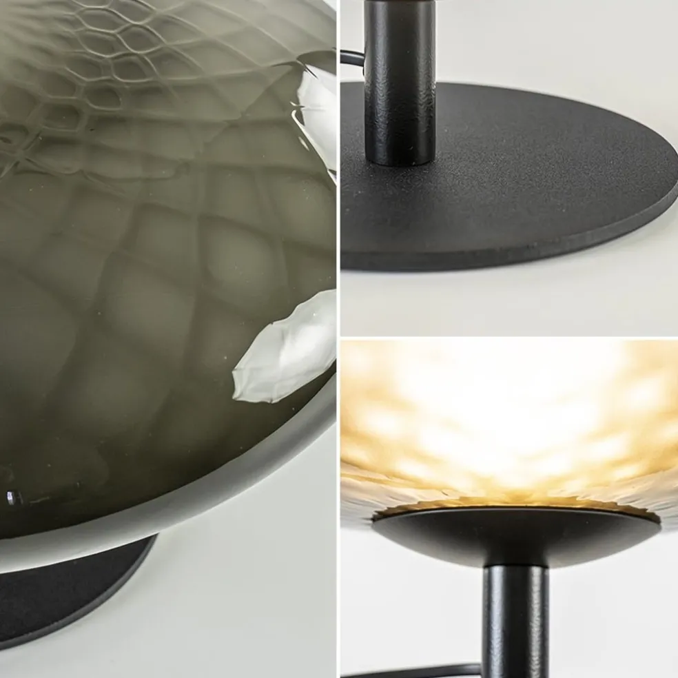 Tafellamp Bottega 40 zwart/smoke glas