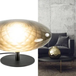 Tafellamp Bottega 40 zwart/smoke glas