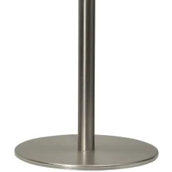 Tafellamp Calabro rvs met wit glas