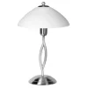 Tafellamp Capri staal/glas