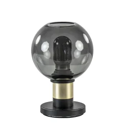 Tafellamp Lazise 15cm zwart/smoke/goud