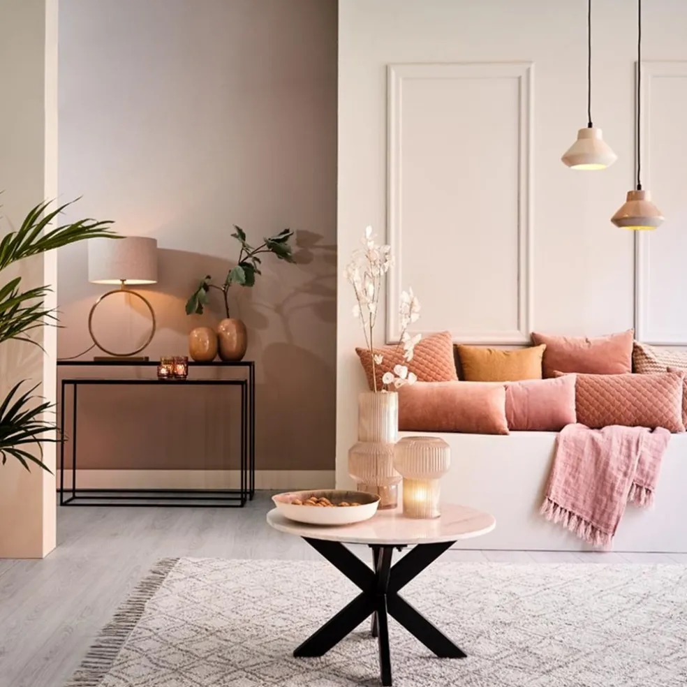 Tafellamp Liva licht goud exclusief kap L&L