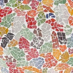 Tafellamp met gat multicolor mozaic