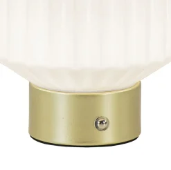 Tafellamp op batterij wit/goud 3-standen dimbaar