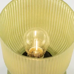 Tafellamp Phoebe licht olijfgroen op batterijen