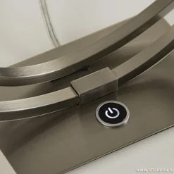 Tafellamp ringen nikkel 3-st. dimmer