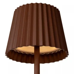 Tafellamp roest bruin oplaadbaar inclusief LED IP54