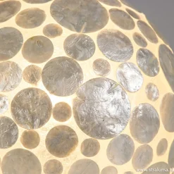 Tafellamp schelpen bol wit