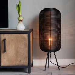 Tafellamp Tomek zwart draad 3-poot 70cm