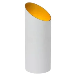 Tafellamp uplighter mat wit met goud