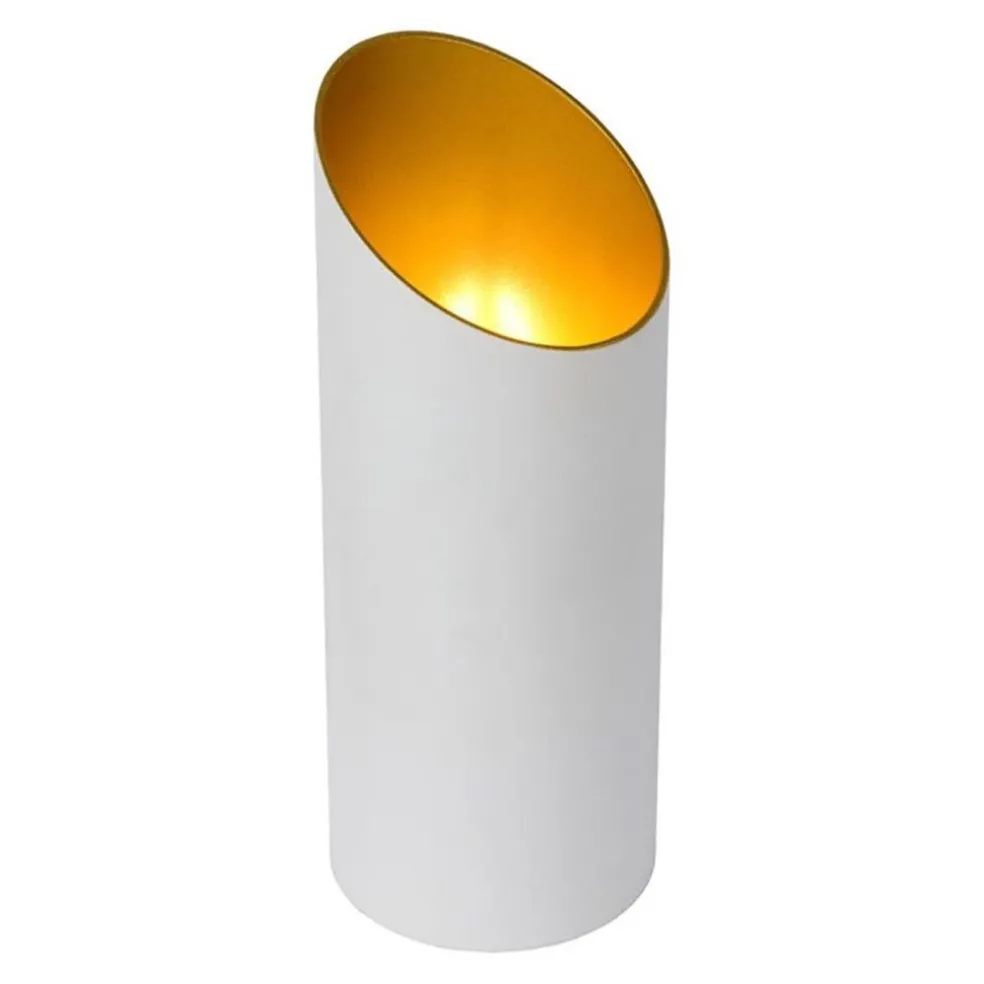 Tafellamp uplighter mat wit met goud