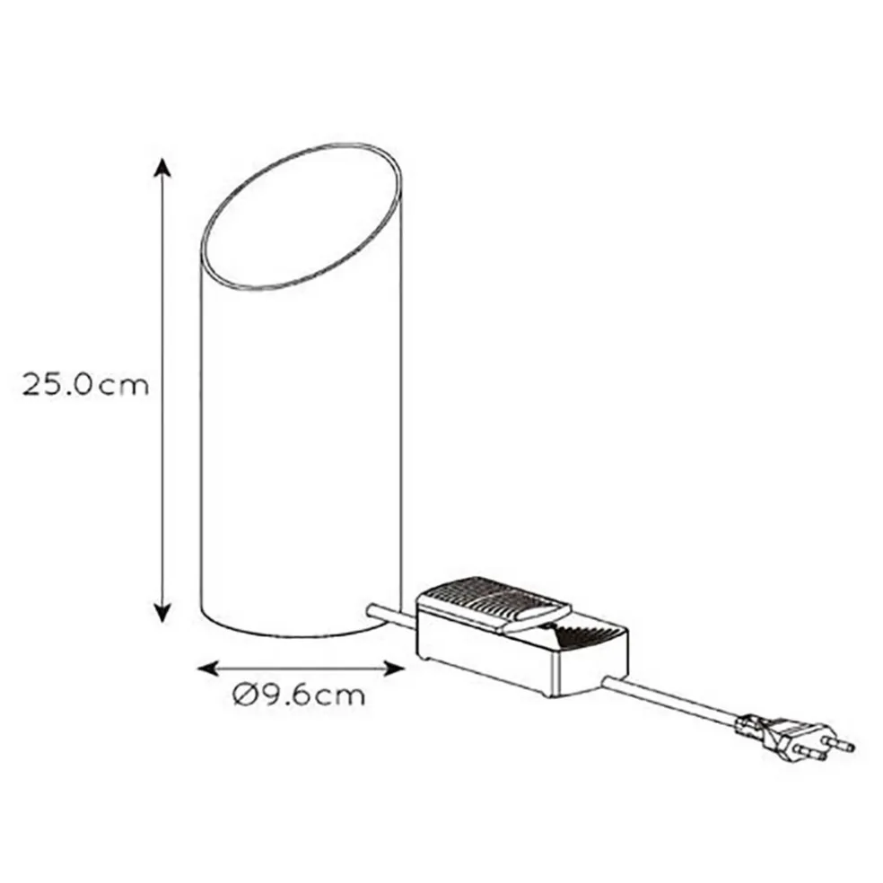 Tafellamp uplighter mat wit met goud