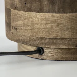 Tafellamp voet Racco donkerbruin hout excl.kap L&L