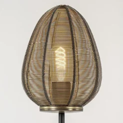 Tafellamp Yaelle brons/zwart