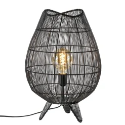 Tafellamp Yumi zwart op pootjes Light and Living