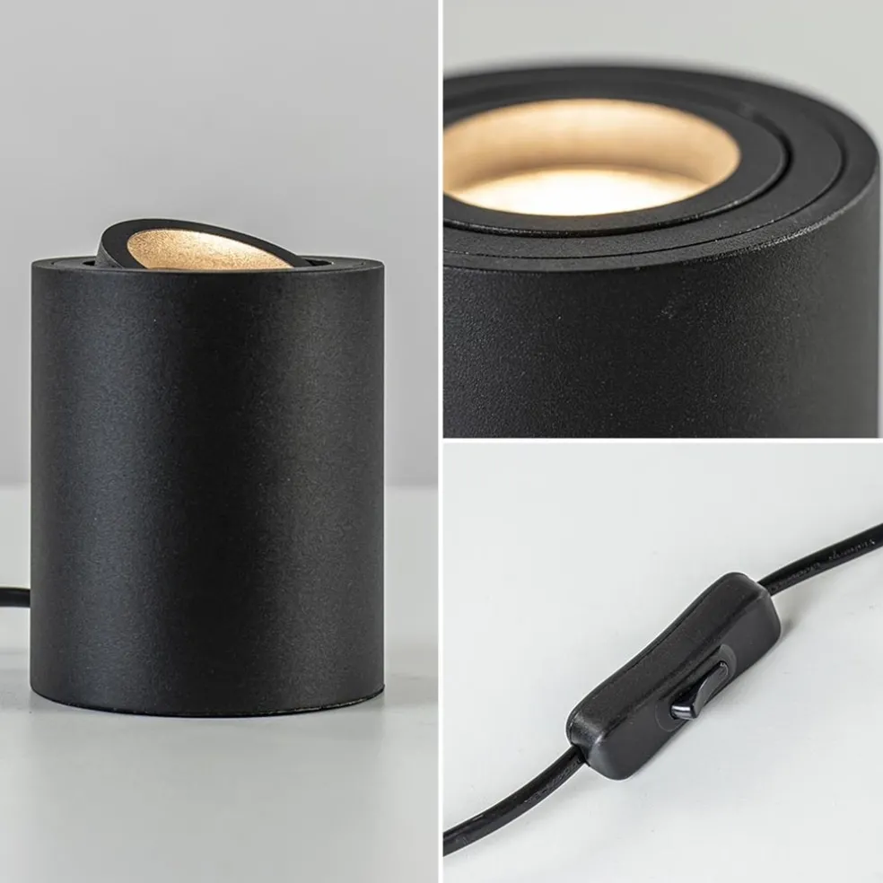 Tafelspot Rebel rond zwart gu10